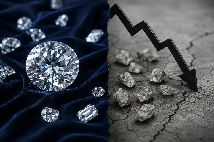 Gems News Despite PR Spins by DeBeers The Natural Diamond Council and the Auctions Houses The Diamond Market is Dying